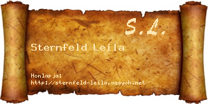 Sternfeld Leila névjegykártya